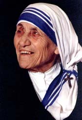 Though I don't really know exactly what Mother Teresa did, besides exude this sort of general saintliness...